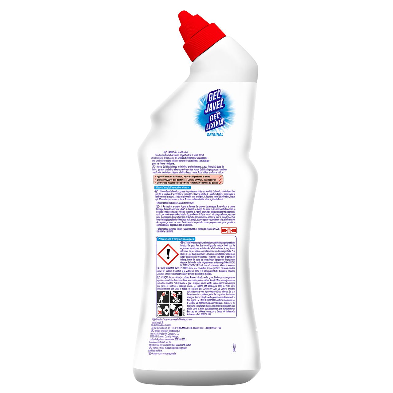 LA CROIX - Nettoyant Gel WC Avec Javel - Action 3 en 1 -  Désinfectant-Compatible Fosse Septique - Tue 100% bactéries - Flacon de 750  ml : : Auto et Moto
