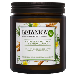 Botanica By Air Wick Candle Caribbean Vetiver & Sandalwood 205g