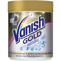 Vanish Gold Oxi Action Кристальная белизна Пятновыводитель и отбеливатель для тканей порошкообразный 500г