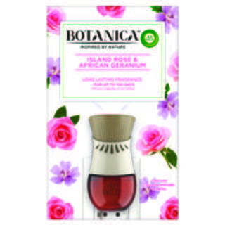 Botanica by Air Wick elektrický osviežovač vzduchu - strojček a náplň - Exotická ruža a africká pelargónia