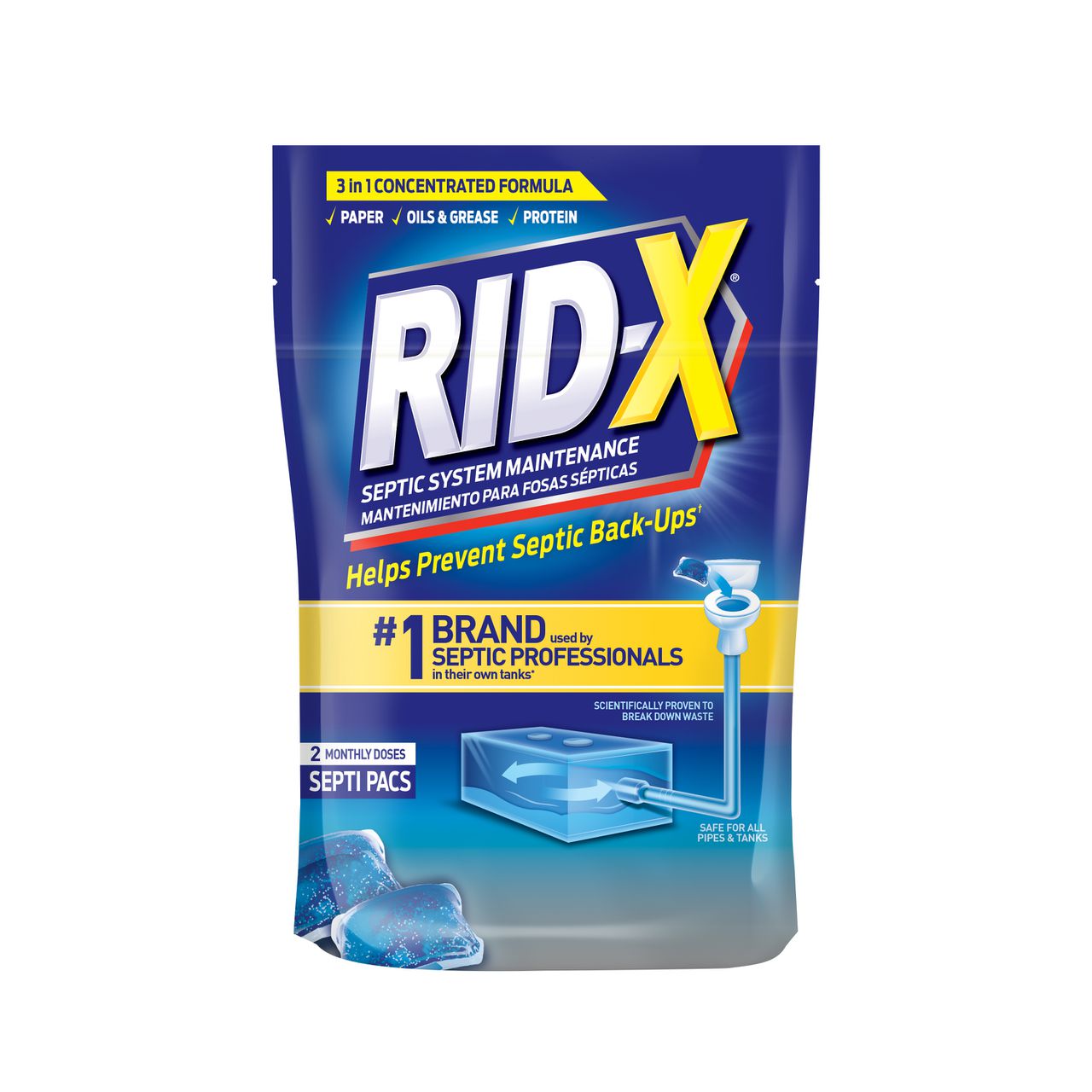 Rid-x Septic Treatment, 12 Month Supply of Septi-Pacs, 12.6 oz