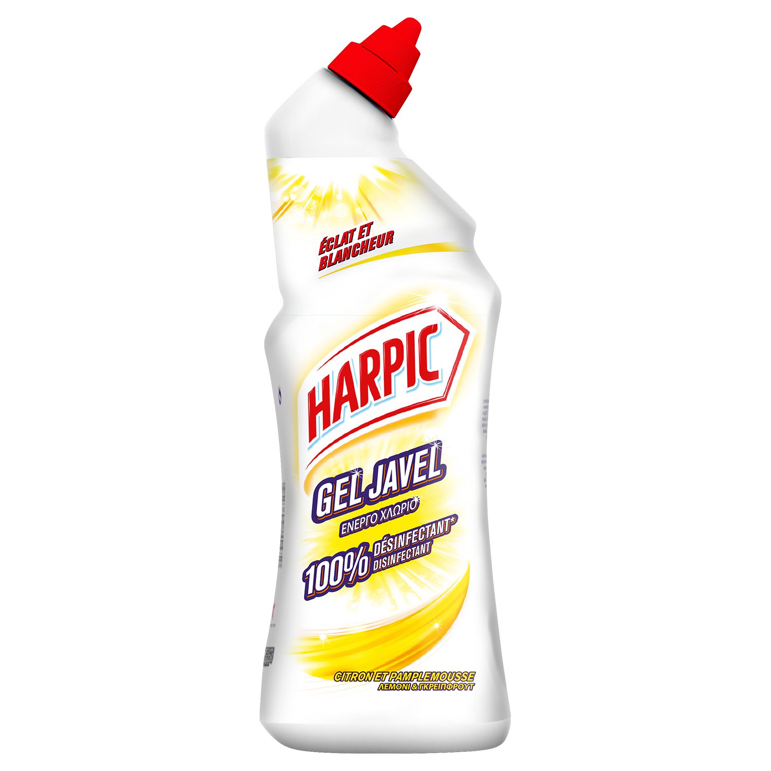 Gel WC Harpic javel triple action, citron-pamplemousse - 750 ml