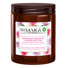 Botanica by Air Wick Bougie Parfumee  Geranium Oriental et Rose des iles