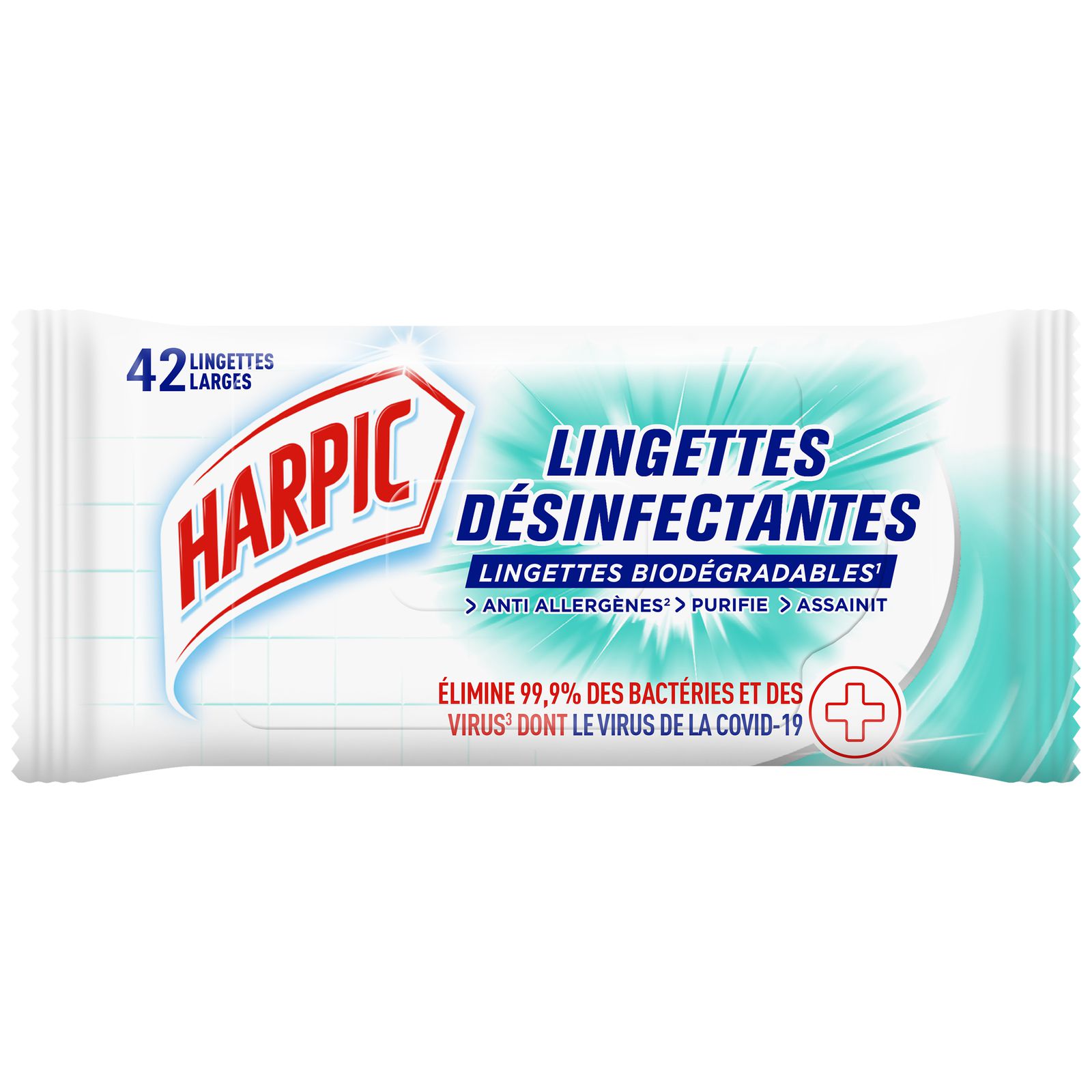 Lingettes désinfectantes pour WC Harpic sans javel - LD Medical