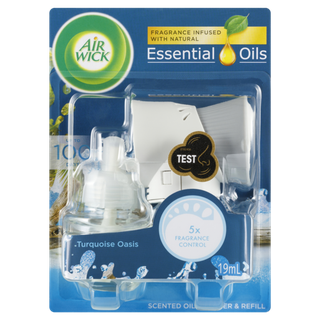 Air Wick Scented Oil Diffuser & Refill Turquoise Oasis 19mL