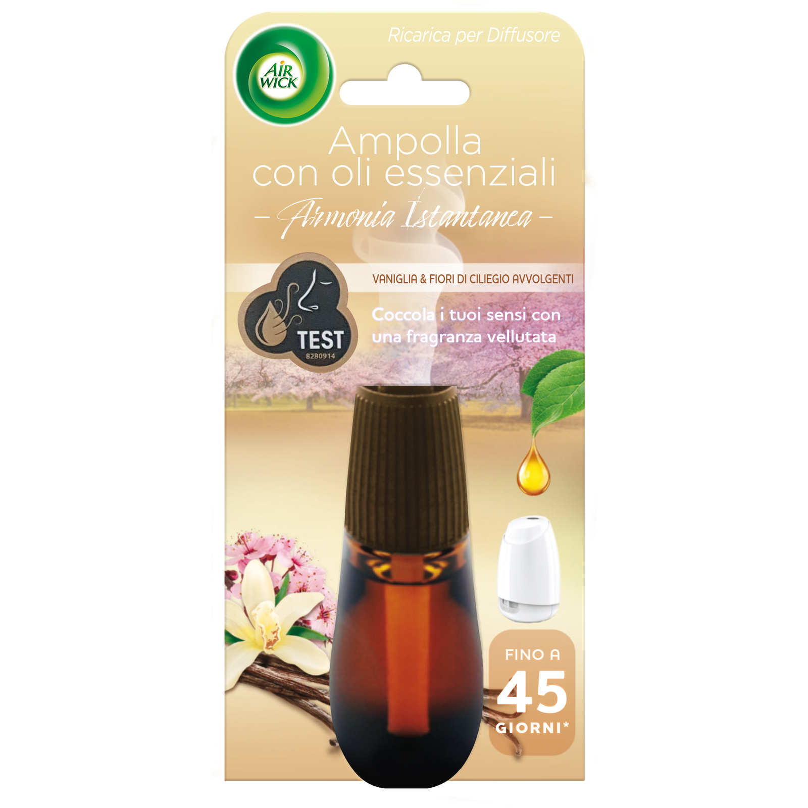 Oli Essenziali Per Diffusori.Vaniglia E Fiori Di Ciliegio Ricarica Per Diffusore Di Fragranze