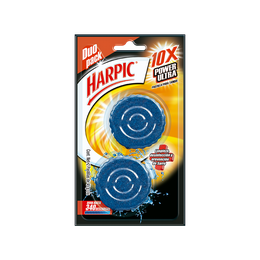 Harpic® 10 x Power Ultra® Limpiador de Inodoros Pastilla para Tanque, 2pzas
