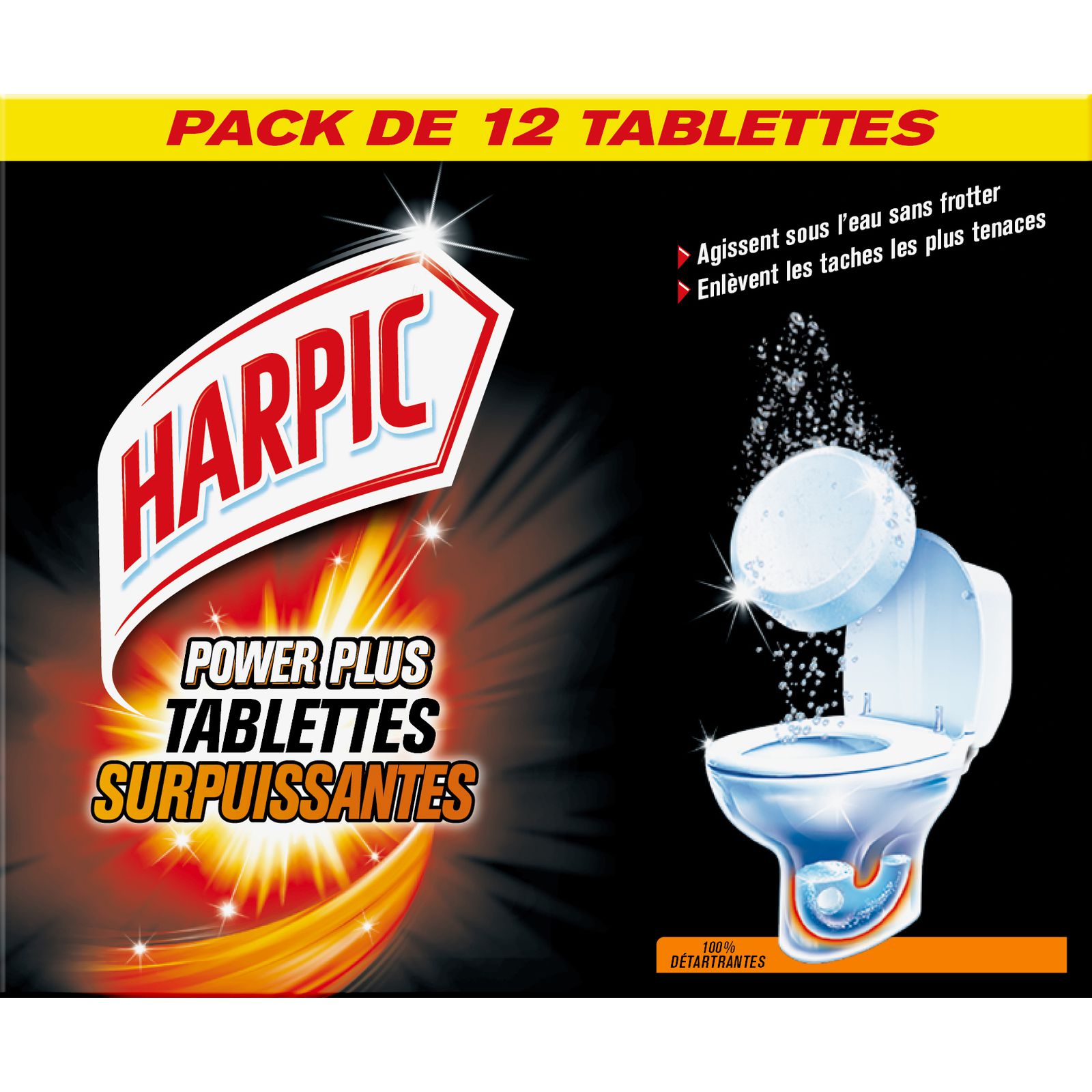 Bloc WC anti-tartre Harpic Powerplus citron - Bernard