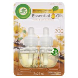 Air Wick Essential Oils Plug In Vanilla & Soft Cashmere Twin Refill