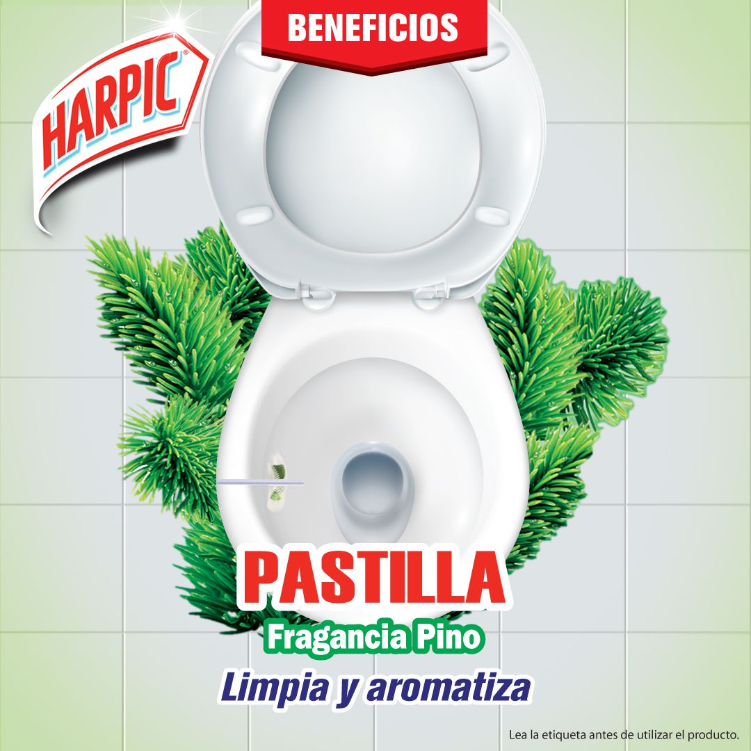 Pastilla WC Limpia y Aromatiza Pino Harpic 1 Un – Blades cl
