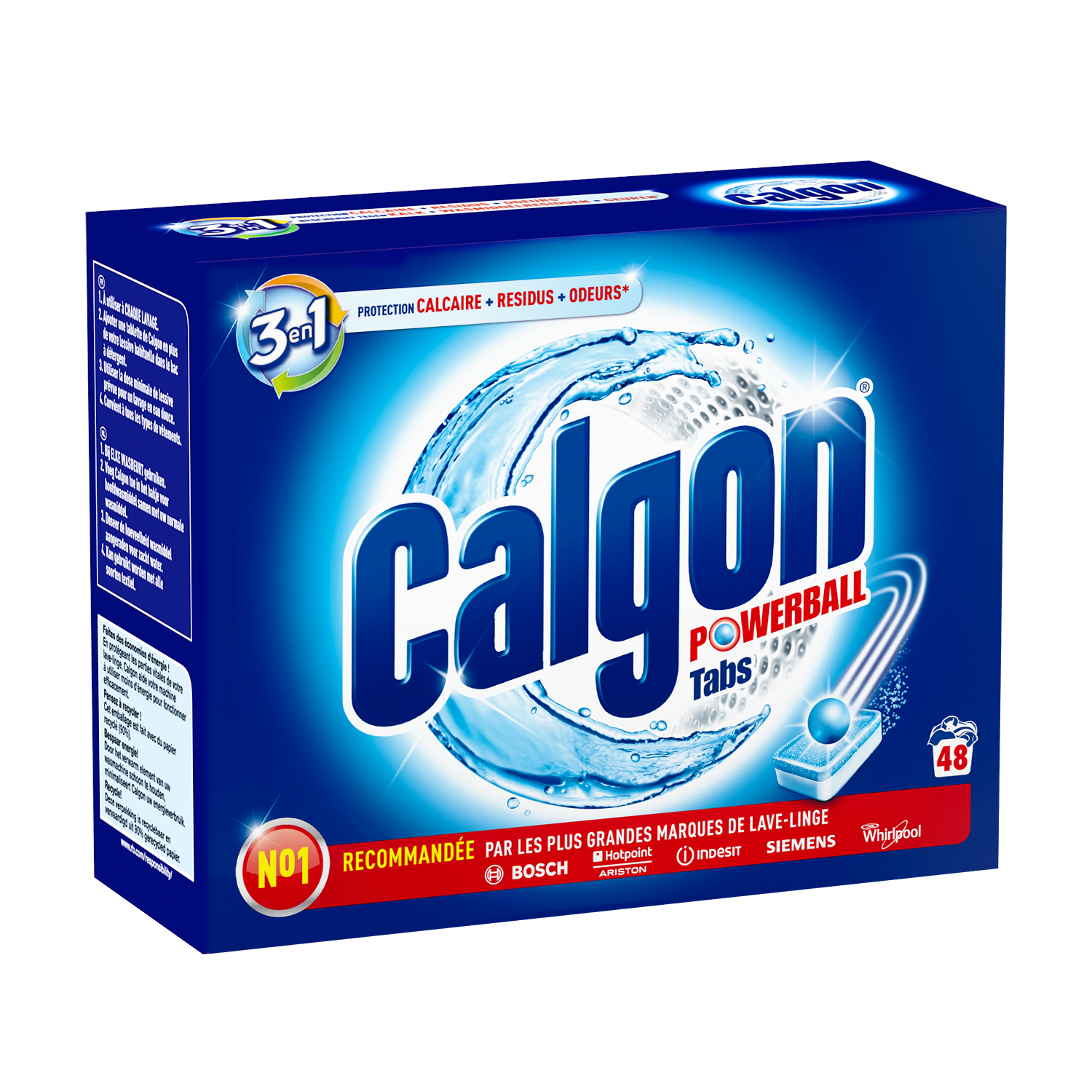 Calgon-Machine à laver anticale, élimination des odeurs, pilules de